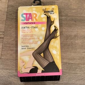 #17,21,25, 20, 23 NWT SPANX CENTER STAGE BOUDOIR TIGHTS COLOR: BLACK    SIZE: D